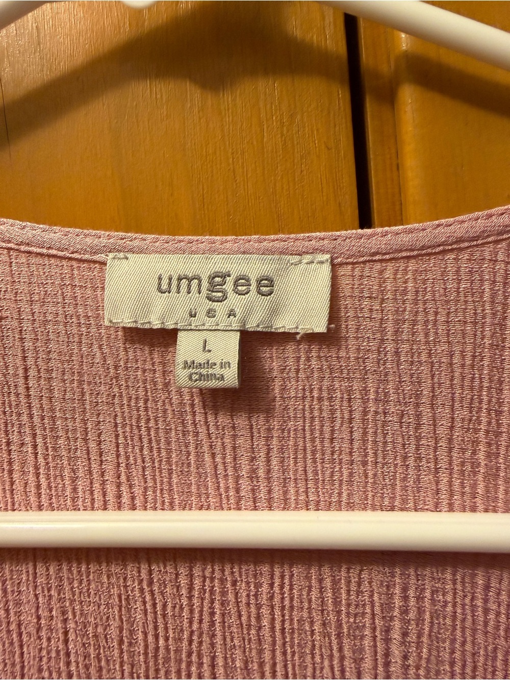 Umgee Dusty Pink Tiered V-Neck Midi Dress - Picture 3 of 3
